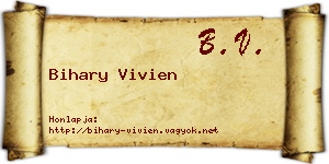 Bihary Vivien névjegykártya